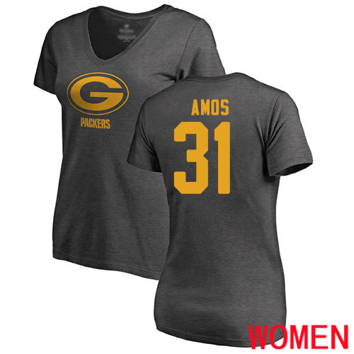 Green Bay Packers Ash Women #31 Amos Adrian One Color Nike NFL T Shirt->nfl t-shirts->Sports Accessory